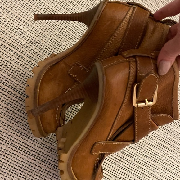 Pebbles leather Tory Burch loafer heel booties - Picture 3 of 7